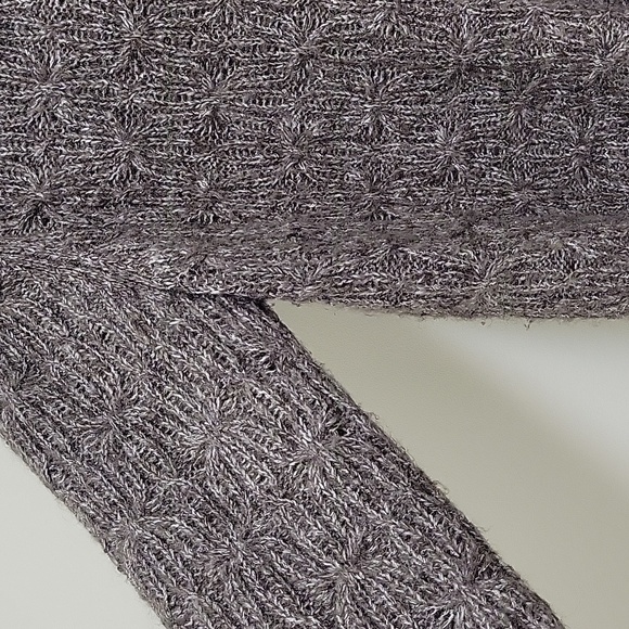 Antonio Melani Brown Wool Sweater Silver Metallic Shimmer Threads Size Large - Picture 8 of 9
